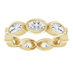 10K Yellow Gold 2 1/3 CTW Natural Diamond Eternity Band Size 4.75