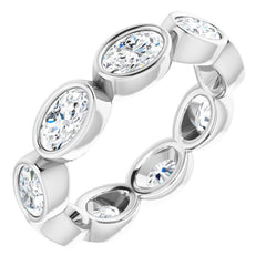 10K White Gold 2 1/3 CTW Natural Diamond Eternity Band Size 5