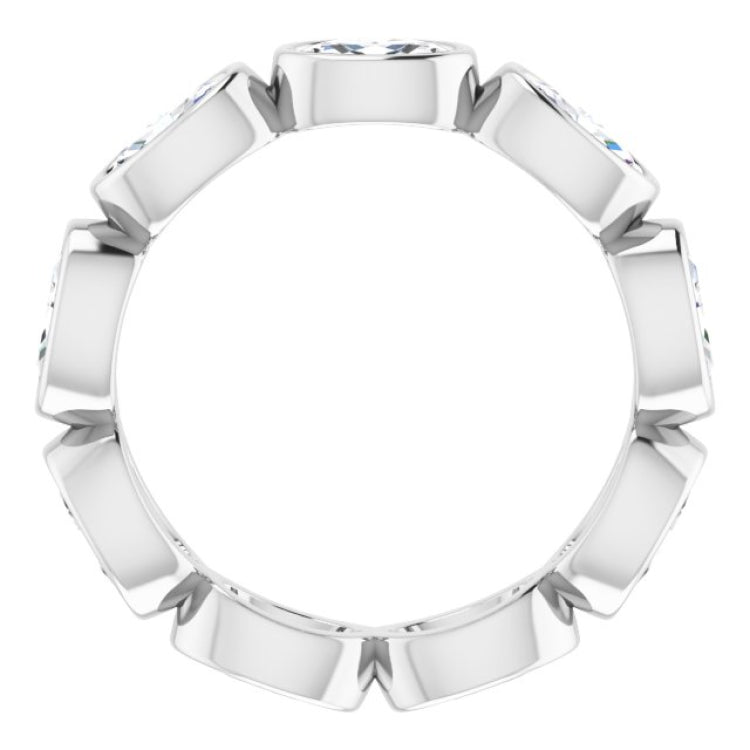 10K White Gold 2 1/3 CTW Natural Diamond Eternity Band Size 5