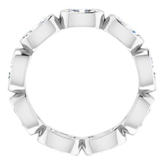 10K White Gold 2 1/3 CTW Natural Diamond Eternity Band Size 5