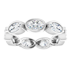 10K White Gold 2 1/3 CTW Natural Diamond Eternity Band Size 5