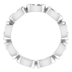 10K White Gold 2 1/3 CTW Natural Diamond Eternity Band Size 5.25