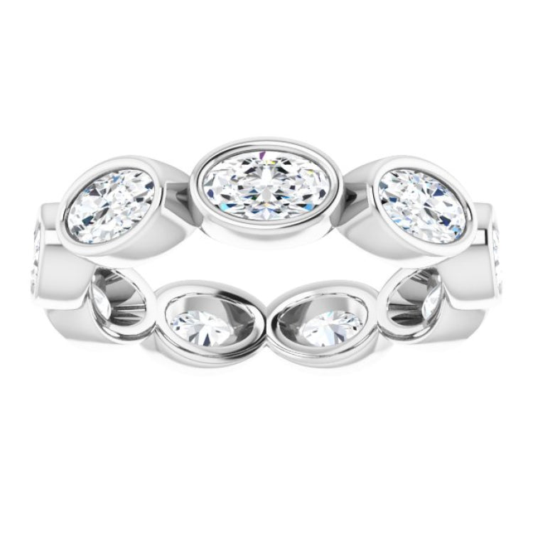 10K White Gold 2 1/3 CTW Natural Diamond Eternity Band Size 5.25