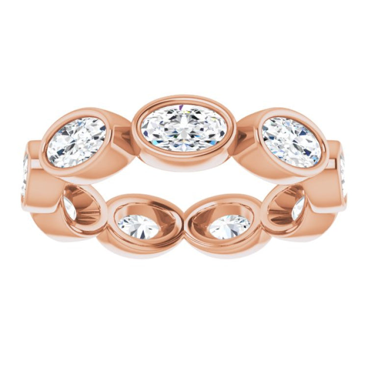 10K Rose Gold 2 1/3 CTW Natural Diamond Eternity Band Size 5.5