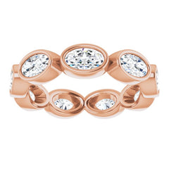 10K Rose Gold 2 1/3 CTW Natural Diamond Eternity Band Size 5.5