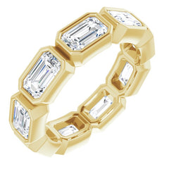 10K Yellow Gold 3 1/6 CTW Natural Diamond Eternity Band Size 4