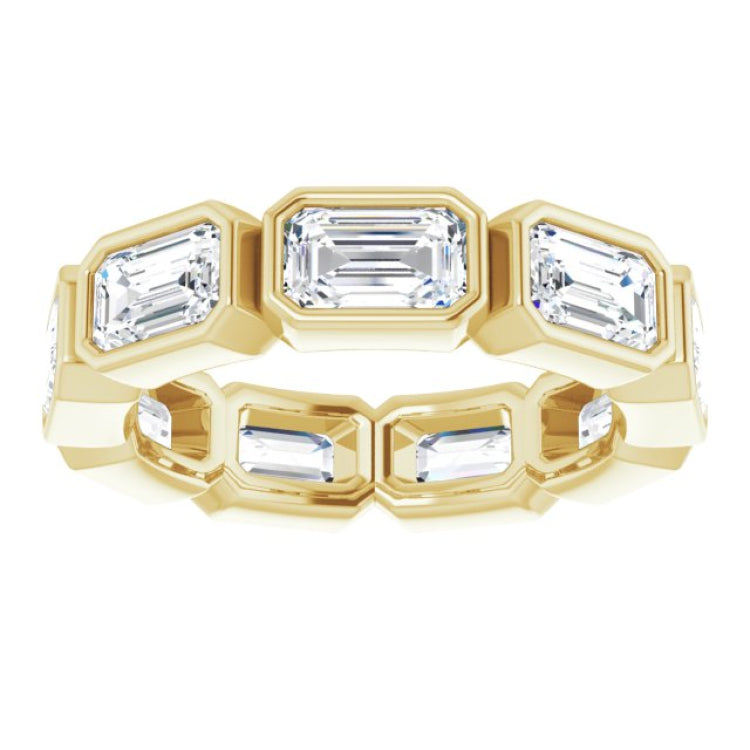 10K Yellow Gold 3 1/6 CTW Natural Diamond Eternity Band Size 4