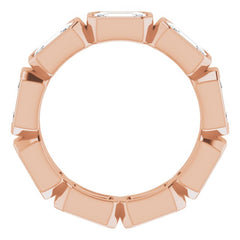 10K Rose Gold 3 1/6 CTW Natural Diamond Eternity Band Size 4.25