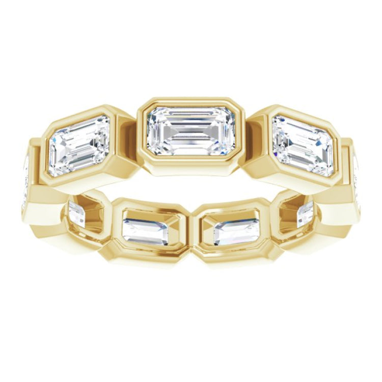 10K Yellow Gold 3 1/6 CTW Natural Diamond Eternity Band Size 5.5