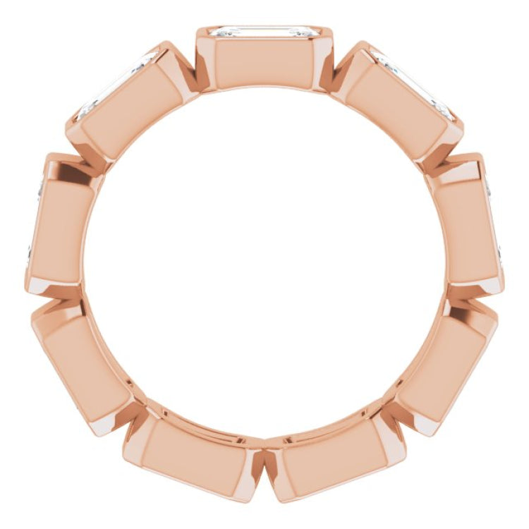 10K Rose Gold 3 1/6 CTW Natural Diamond Eternity Band Size 5.75