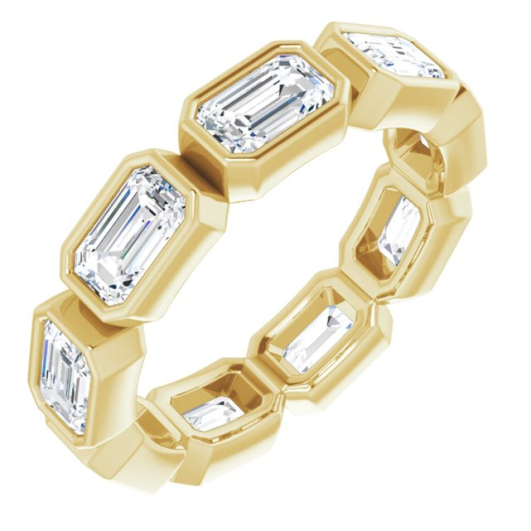 10K Yellow Gold 3 1/6 CTW Natural Diamond Eternity Band Size 5.75