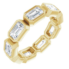 10K Yellow Gold 3 1/6 CTW Natural Diamond Eternity Band Size 5.75