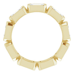 10K Yellow Gold 3 1/6 CTW Natural Diamond Eternity Band Size 5.75