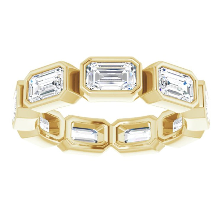 10K Yellow Gold 3 1/6 CTW Natural Diamond Eternity Band Size 5.75