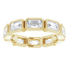 10K Yellow Gold 3 1/2 CTW Natural Diamond Eternity Band Size 6.5