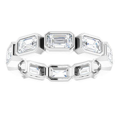 10K White Gold 3 1/2 CTW Natural Diamond Eternity Band Size 8