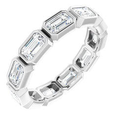10K White Gold 3 7/8 CTW Natural Diamond Eternity Band Size 9