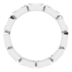 10K White Gold 3 7/8 CTW Natural Diamond Eternity Band Size 9