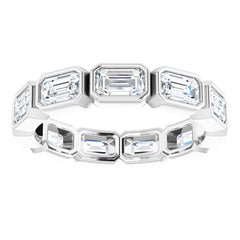 10K White Gold 3 7/8 CTW Natural Diamond Eternity Band Size 9