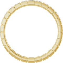 10K Yellow Gold 1/3 CTW Natural Diamond Eternity Band Size 7