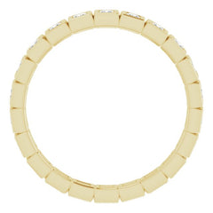 10K Yellow Gold 1/2 CTW Natural Diamond Eternity Band Size 6.5