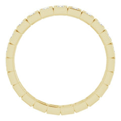 10K Yellow Gold 1/2 CTW Natural Diamond Eternity Band Size 7.25