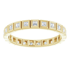 10K Yellow Gold 1/2 CTW Natural Diamond Eternity Band Size 7.25