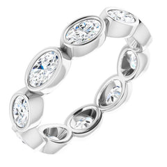 10K White Gold 2 5/8 CTW Natural Diamond Eternity Band Size 7.5