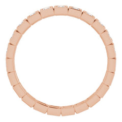 10K Rose Gold 1/2 CTW Natural Diamond Eternity Band Size 7.5