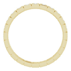 10K Yellow Gold 1/2 CTW Natural Diamond Eternity Band Size 8