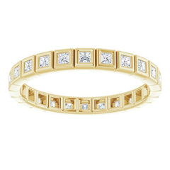 10K Yellow Gold 1/2 CTW Natural Diamond Eternity Band Size 8