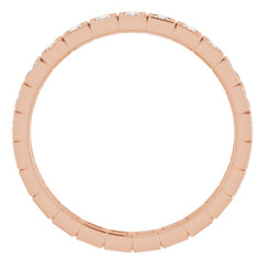 10K Rose Gold 1/2 CTW Natural Diamond Eternity Band Size 8.75