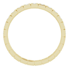 10K Yellow Gold 1/2 CTW Natural Diamond Eternity Band Size 9