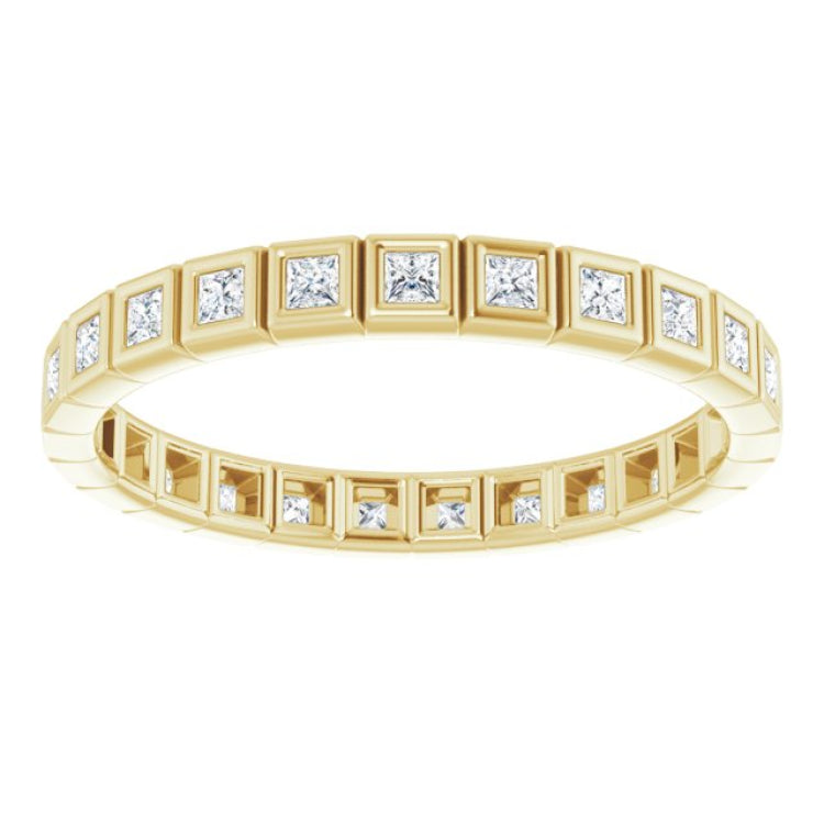 10K Yellow Gold 1/2 CTW Natural Diamond Eternity Band Size 9