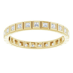 10K Yellow Gold 1/2 CTW Natural Diamond Eternity Band Size 9
