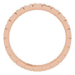 10K Rose Gold 1/2 CTW Natural Diamond Eternity Band Size 6