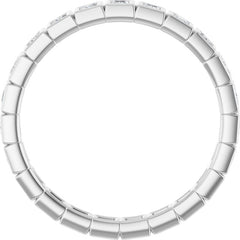 10K White Gold 1/2 CTW Natural Diamond Eternity Band Size 7