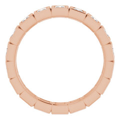 10K Rose Gold 1/2 CTW Natural Diamond Eternity Band Size 4