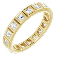 10K Yellow Gold 1/2 CTW Natural Diamond Eternity Band Size 4