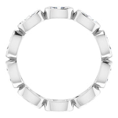 10K White Gold 2 5/8 CTW Natural Diamond Eternity Band Size 7.75