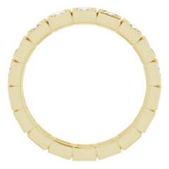 10K Yellow Gold 1/2 CTW Natural Diamond Eternity Band Size 4.25
