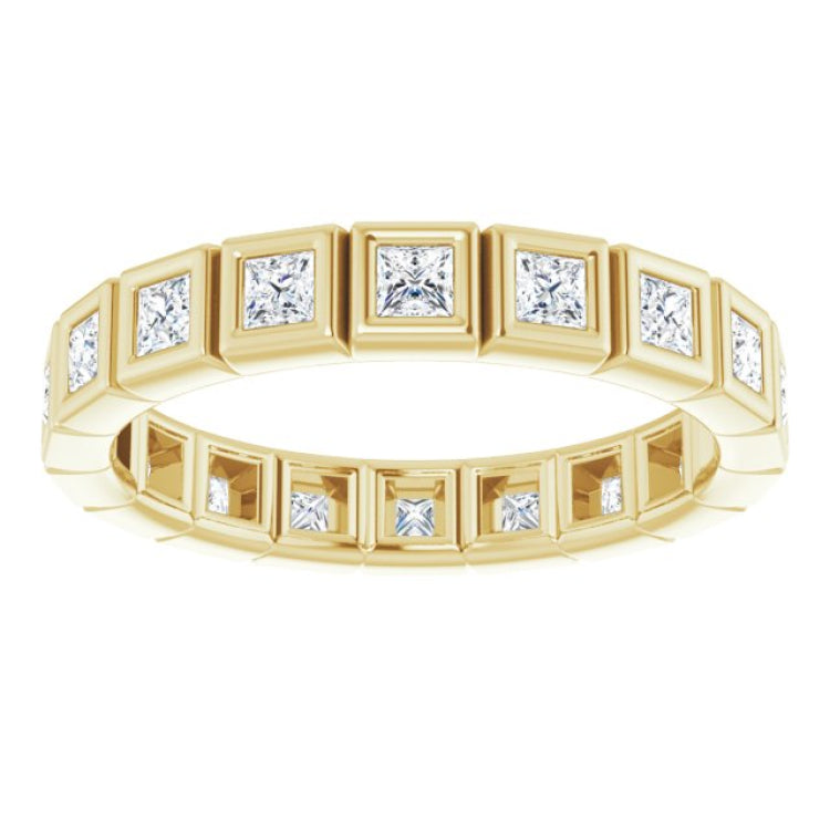 10K Yellow Gold 1/2 CTW Natural Diamond Eternity Band Size 4.25