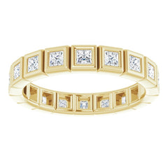10K Yellow Gold 1/2 CTW Natural Diamond Eternity Band Size 4.25