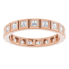 10K Rose Gold 5/8 CTW Natural Diamond Eternity Band Size 5.25
