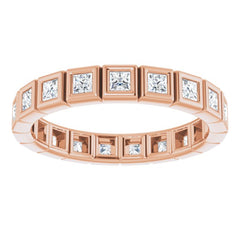 10K Rose Gold 5/8 CTW Natural Diamond Eternity Band Size 5.5
