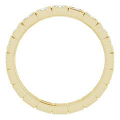 10K Yellow Gold 5/8 CTW Natural Diamond Eternity Band Size 6.25