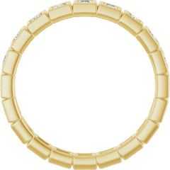 10K Yellow Gold 5/8 CTW Natural Diamond Eternity Band Size 7