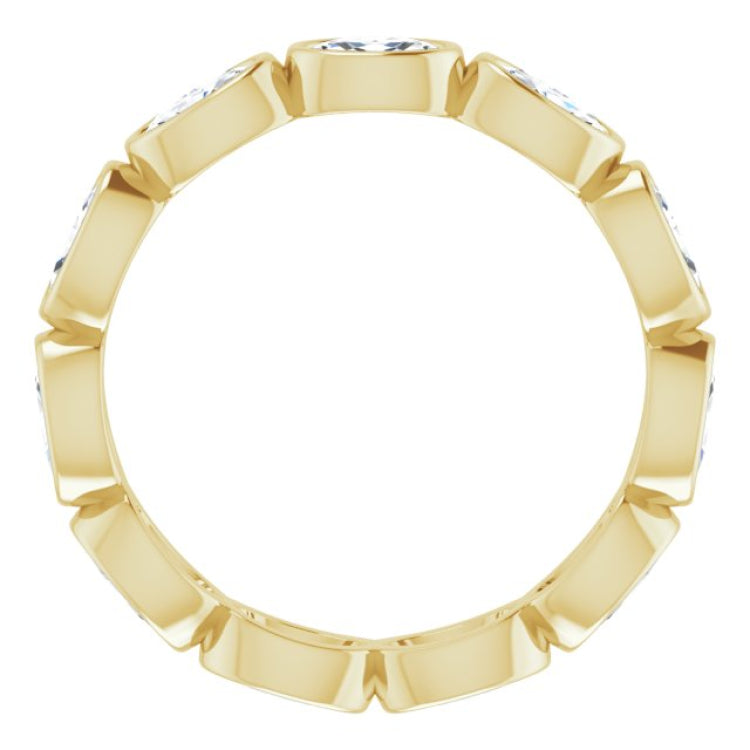 10K Yellow Gold 2 7/8 CTW Natural Diamond Eternity Band Size 9