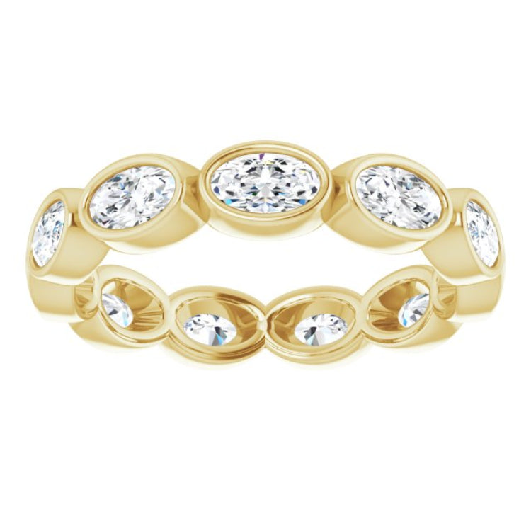 10K Yellow Gold 2 7/8 CTW Natural Diamond Eternity Band Size 9