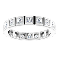 10K White Gold 1 1/4 CTW Natural Diamond Eternity Band Size 7.75